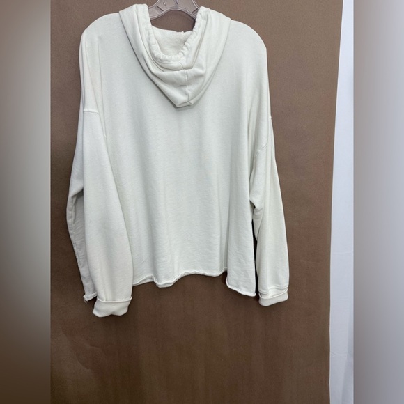 Authentic Rolling Stones Cropped Long Sleeve Hoodie With Drawstring Hood Size 3 - Picture 6 of 10